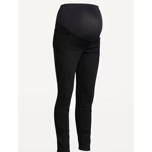 Old Navy Maternity Full-Panel Wow Skinny Jeans size 8 short‎ black Jack